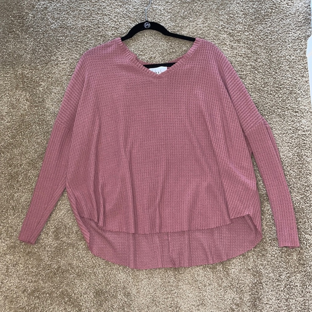 Women’s long sleeve waffle tee
